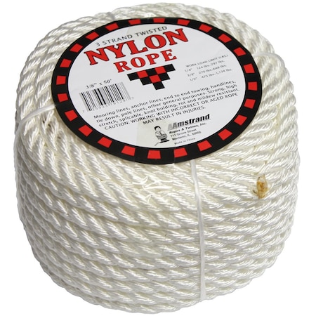 The Brush Man 3/8 in. X 50' Twisted Nylon Rope, 12PK ROPE NY-3/8X50